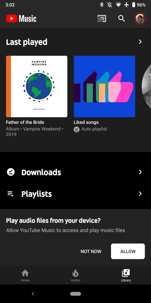 youtube music gets an added capability to play local files on android