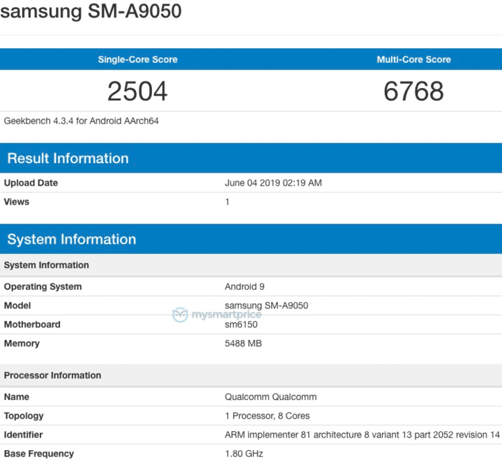 samsung galaxy a90 geekbench leak