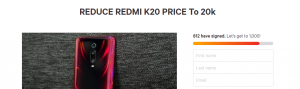 a petition urges redmi to cut the price of redmi k20 in india