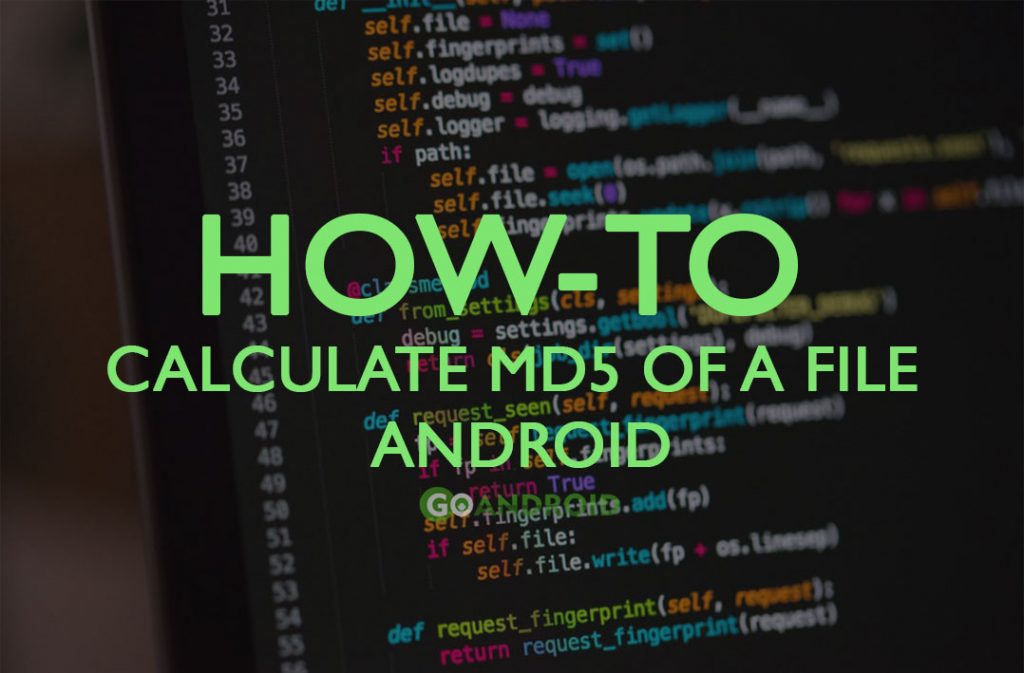 how to calculate md5 of a file on android