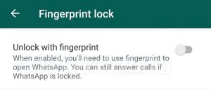 whatsapp fingerprint unlock feature debuts in latest beta update