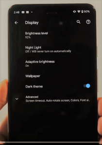 how to force dark mode in third party apps on android 10