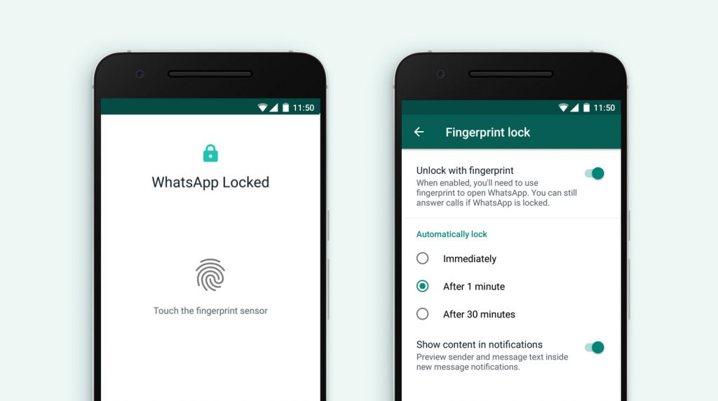 whatsapp fingerprint lock available for everyone