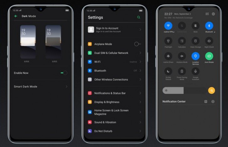 dark mode debuts on realme 1 and realme u1 via a new update