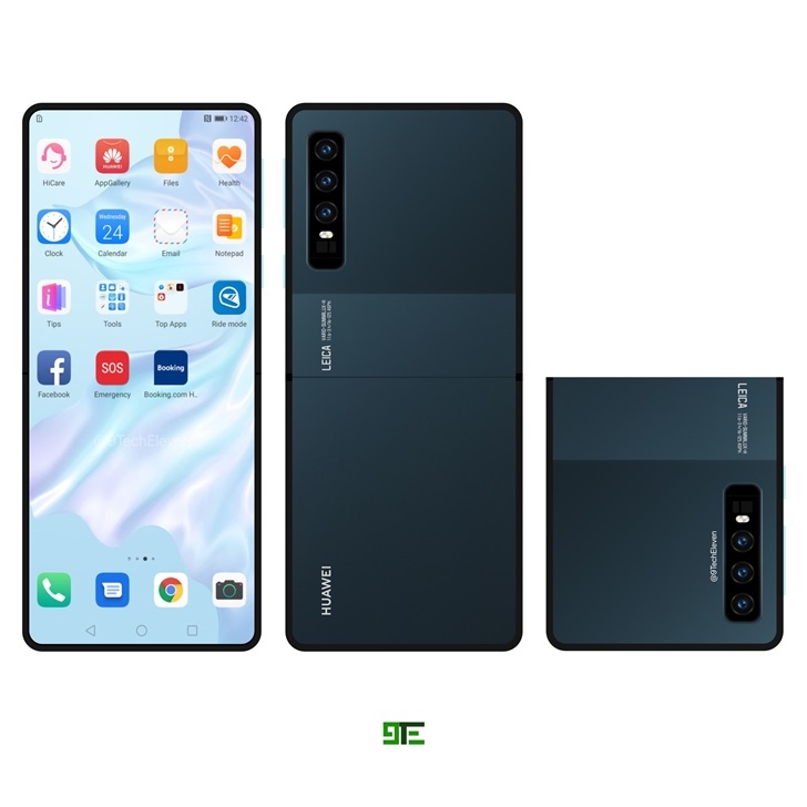 huawei foldable render moto razr