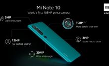 xiaomi mi note 10 penta camera details