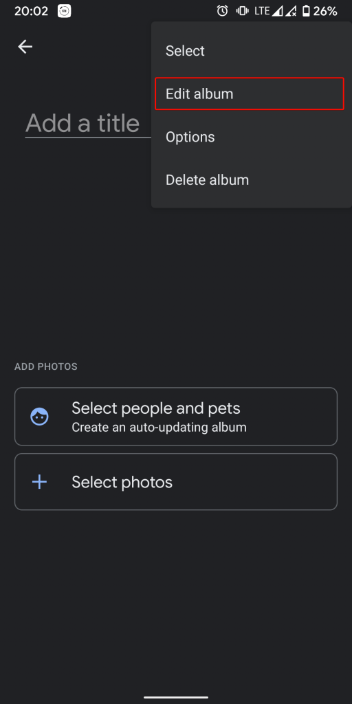 add location google photos album 04