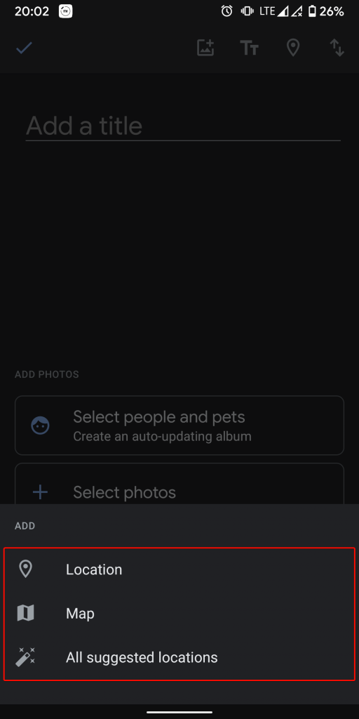 add location google photos album 06