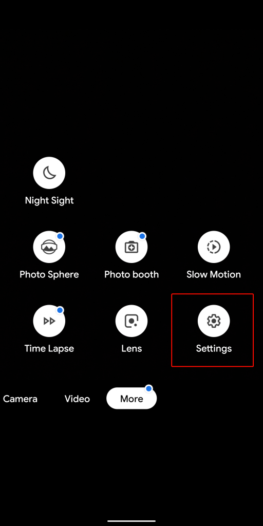 add location google photos camera app 02