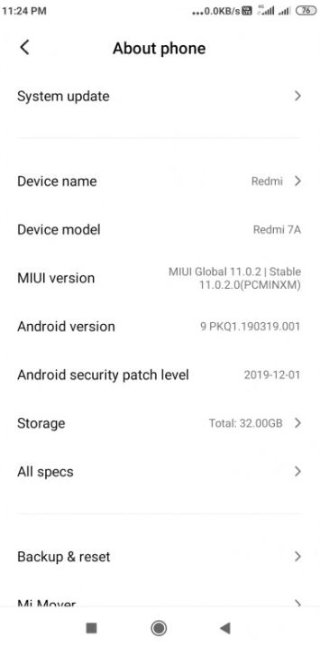 redmi 7a miui 11 update india 02