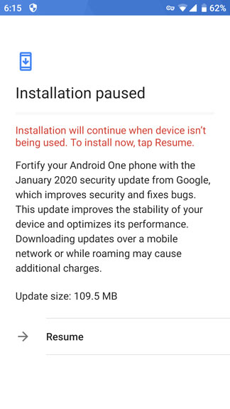 xiaomi mi a1 january update