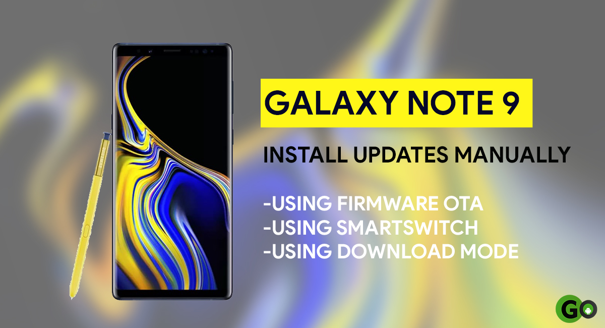 galaxy note 9 manual update issue