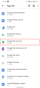 how to fix google play services has stopped error clear cache data 04