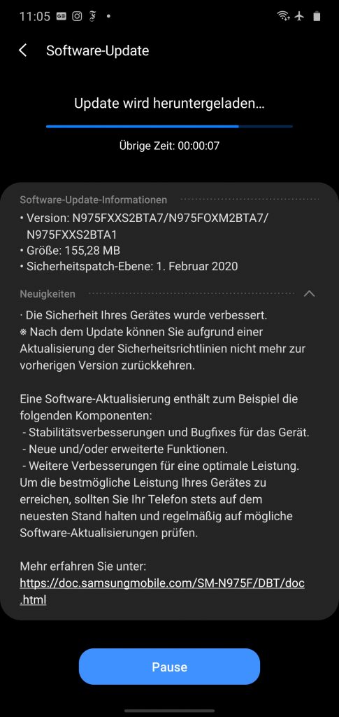 note 10 february 2020 security patch