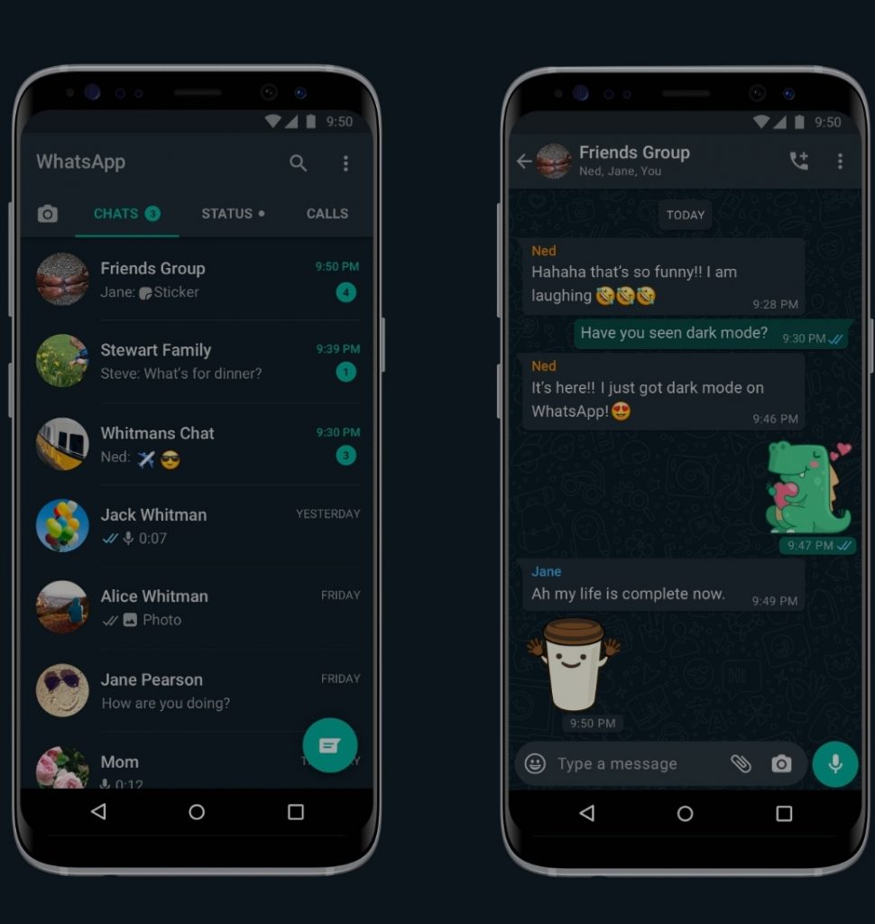 whatsapp gets dark mode, finally!