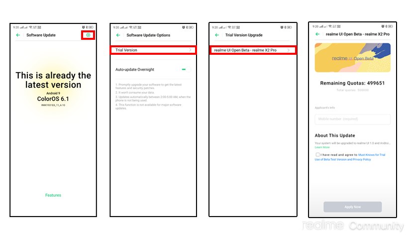 realme x2 pro receiving realme ui based android 10 open beta update