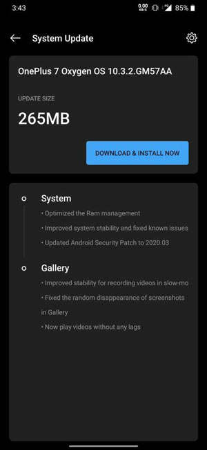 oneplus 7 and 7 pro march security update 