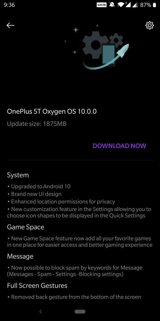 oneplus 5 and 5t android 10 update