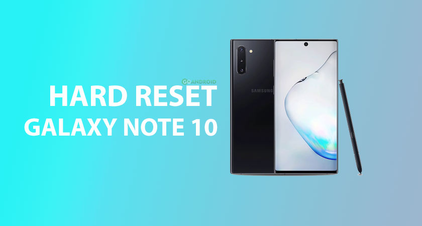 how to hard reset galaxy note 10 