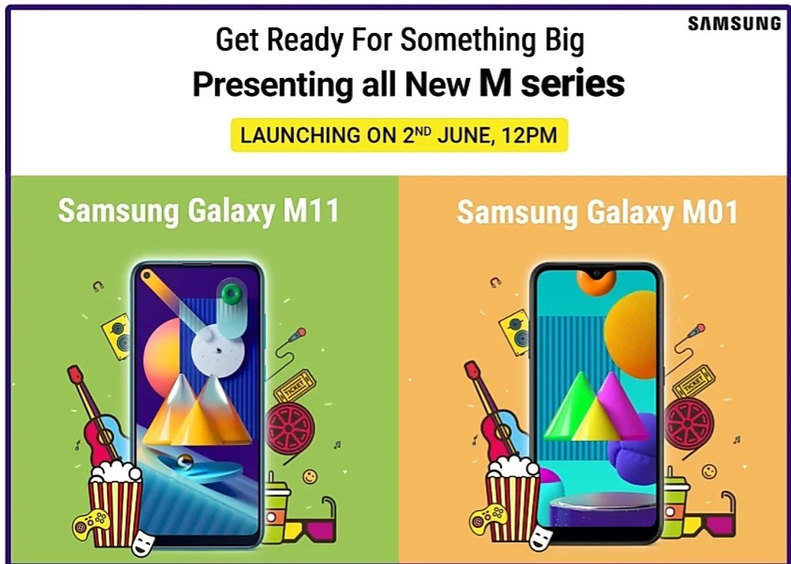 samsung to launch galaxy m01 and m11 on june 2 in india
