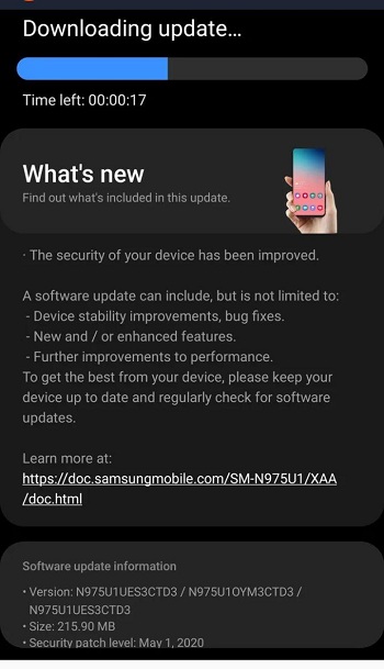 samsung galaxy note 10 and galaxy s10 unlocked starts receiving may 2020 security patch in the us