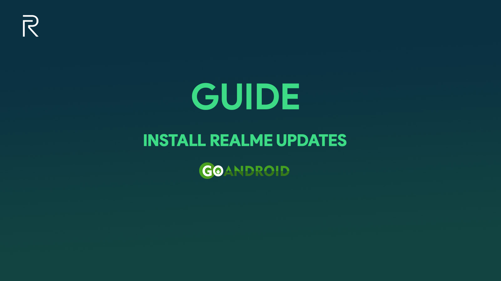 guide to install realme updates