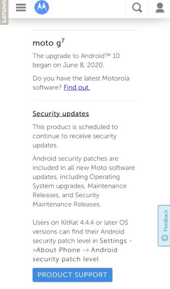 motorola moto g7 finally starts getting android 10 update in india 2 motorola moto g7 finally starts getting android 10 update in india