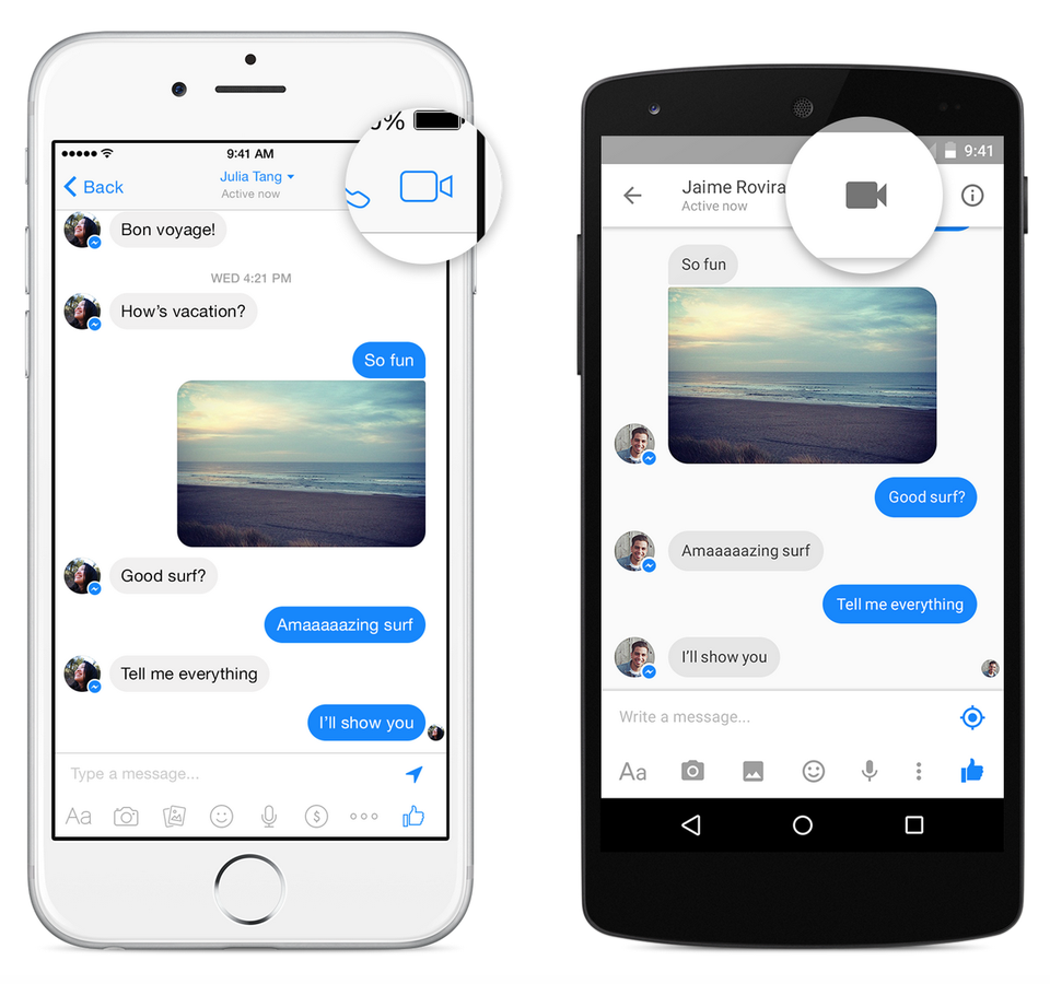 how to do screen sharing using facebook messenger?
