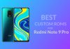 Best Custom ROM's for Redmi Note 9 Pro