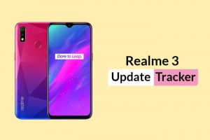 realme 3 update tracker