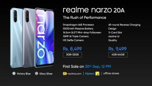 realme narzo 20, 20a and 20 pro launched in india officially