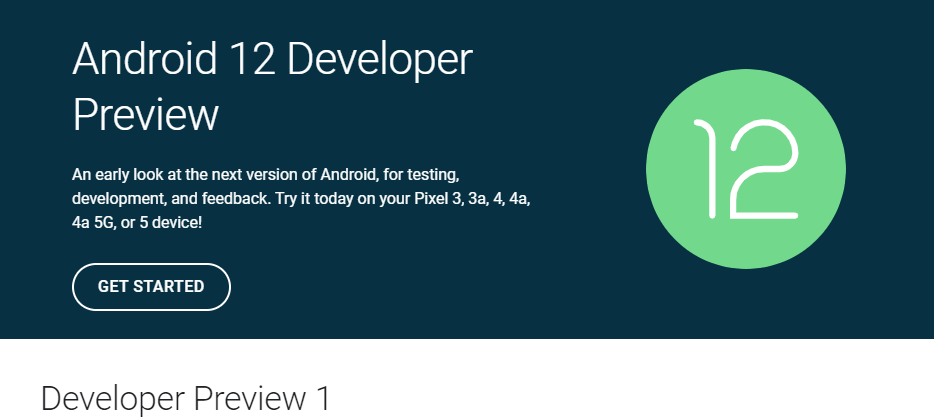 android 12 developer preview