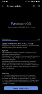 vivo v20 se update