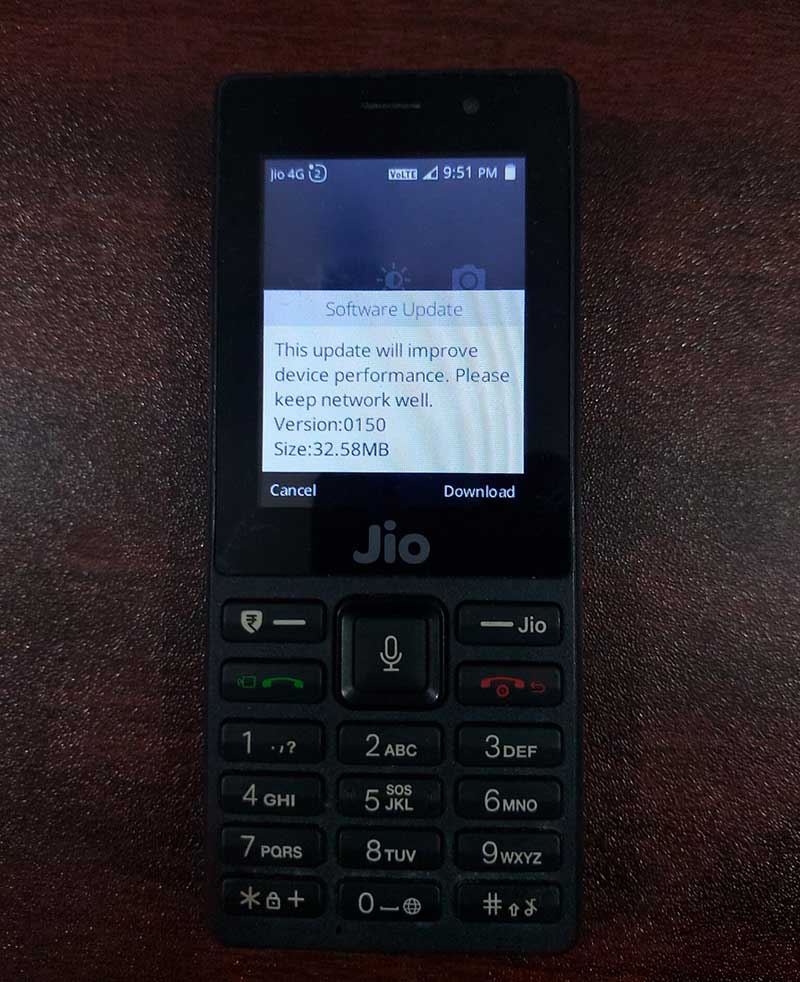 Jio Phone starts getting a new update with firmware version v0150 - GoAndroid