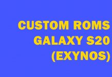galaxy s20 exynos custom roms