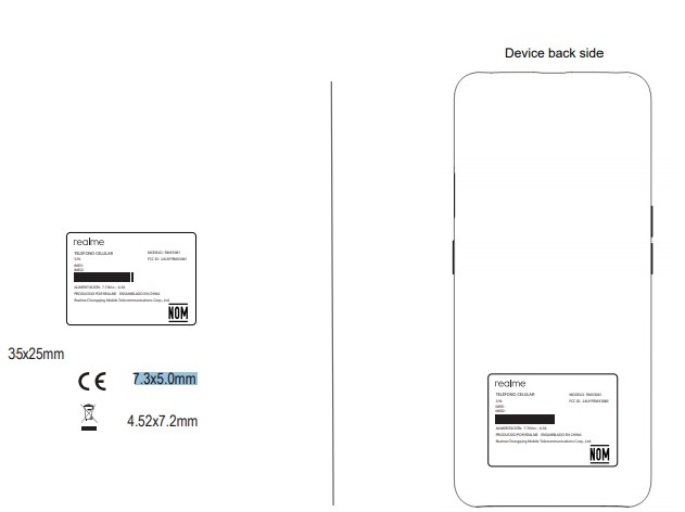 realme rmx3081 makes appearance on fcc with 4500mah battery and 65w charger