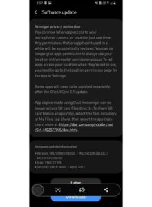 galaxy m02s android 11 update