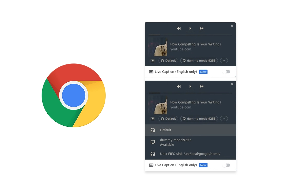 google chrome media player 