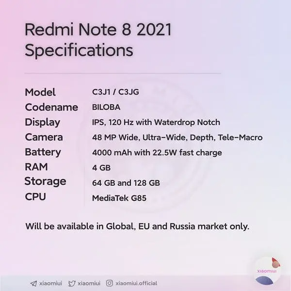 Redmi Note 8 (2021) 