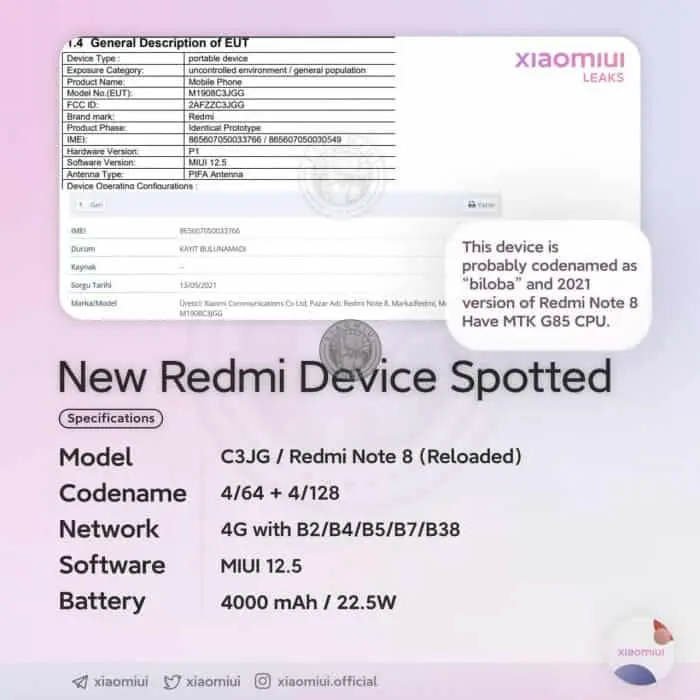 Redmi Note 8 (2021) 