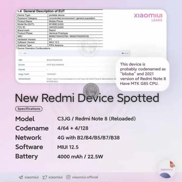 redmi note 8 (2021) 