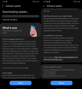 Galaxy M10s Android 11