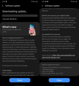 galaxy m10s android 11