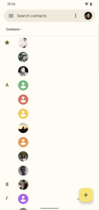 google contacts update on android 12 adopts material you theme