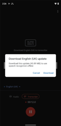 the new google recorder update adds support for more english dialects
