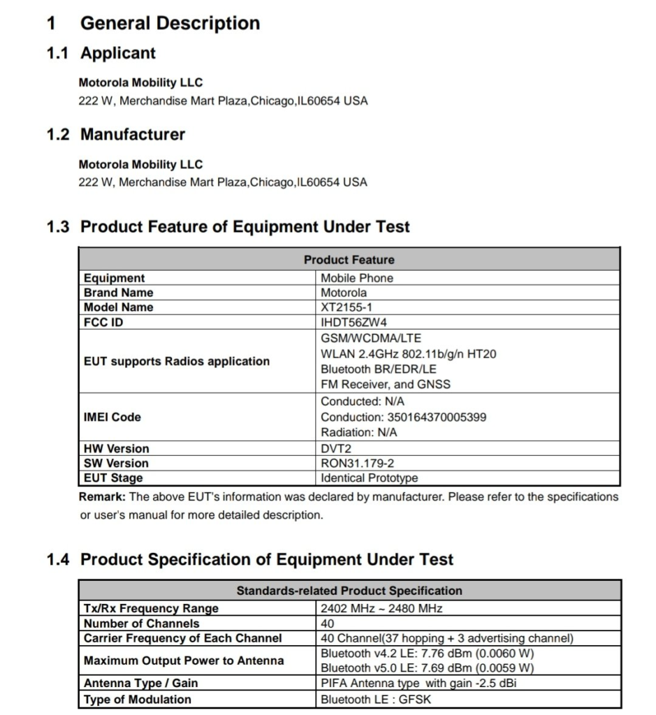 motorola xt2155-1 'aruba 21' arrives on the fcc with nt40 battery 2 motorola aruba 21
