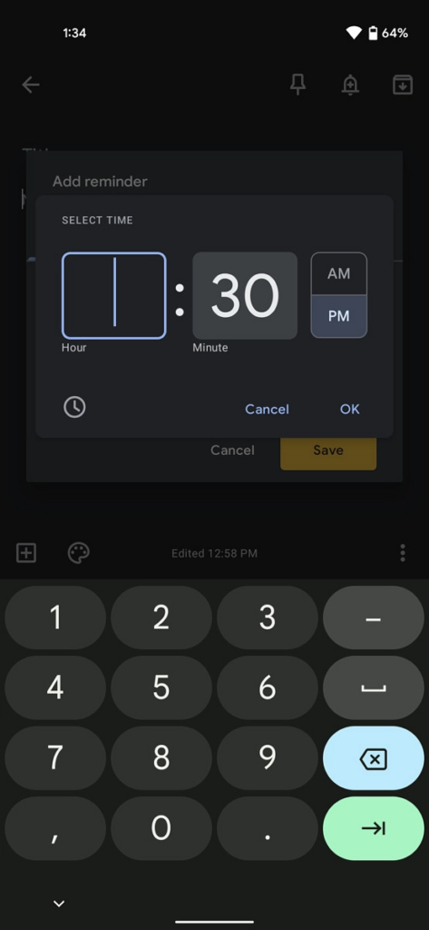 time picker ui 