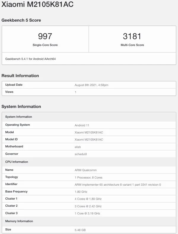 Xiaomi Mi Pad 5