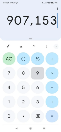 google calculator receives its first post material you design update