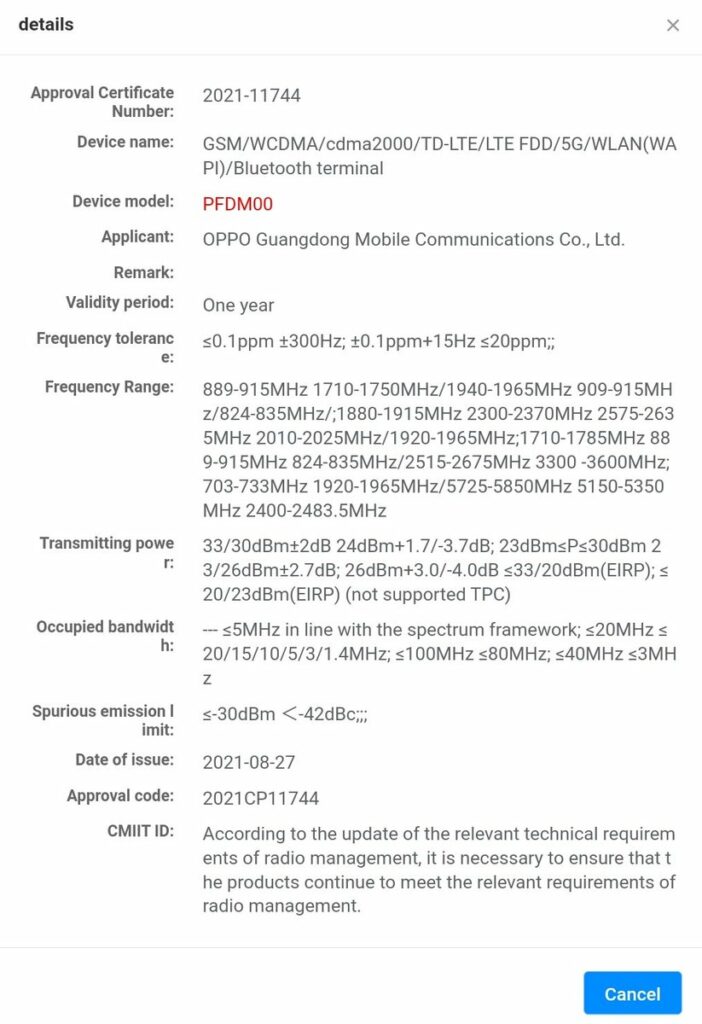 alleged oppo reno 7 pro appears on mit listing; will feature 50mp sony sensor!